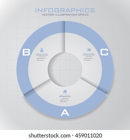 Infographics circle origami style.Vector illustration