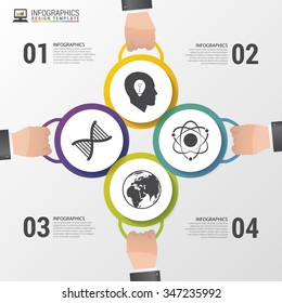 Infographics circles. Modern design template. Vector illustration