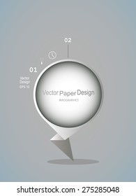 infographics circles template. Paper vector design