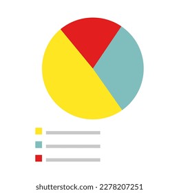 Infographics with circular pie charts. Pie chart for data analysis and web design. Vector illustration on a white background.