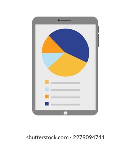 Infographics with circular pie charts. Pie chart for data analysis and web design. Vector illustration on a white background.