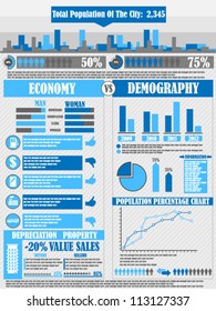 INFOGRAPHICS CITY BLUE