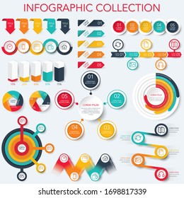 Infographics Collection - Data Analysis, Charts, Graphs - vector
