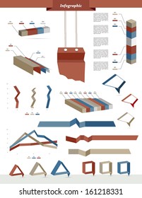 Infographics collection of graph, chart ans speech bubbles.