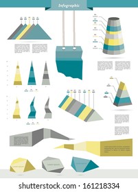 Infographics collection of graph, chart ans speech bubbles.