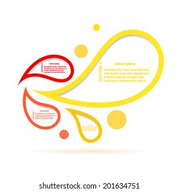 Infographics colorful bubble speech template. Vector illustration