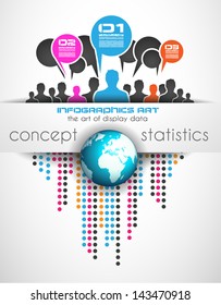 Infographics concept background to display your data in a stylish way. Clean detailaed design for stats, ranking and classifications.