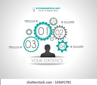 Infographics concept background to display your data in a stylish way. Clean detailaed design for stats, ranking and classifications.