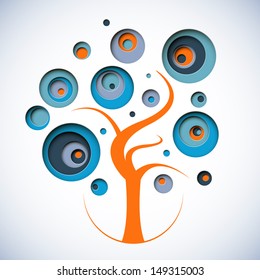 Infographics. Concept design with a tree