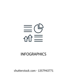 Infographics concept line icon. Simple element illustration. Infographics concept outline symbol design. Can be used for web and mobile UI/UX