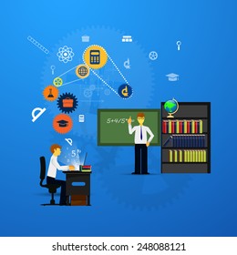 Infographics concept of school education level.