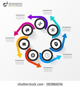 Infographics concept. Template for diagram, graph, presentation and chart. Vector illustration