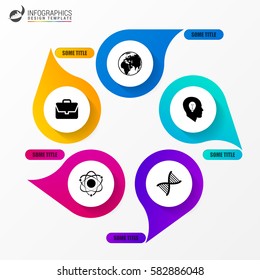 Infographics concept. Template for diagram, graph, presentation and chart. Vector illustration
