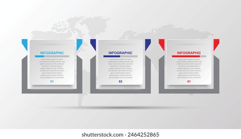 Infographics concept,Displaying elements of business data,Infographic format,elements of graph,Process chart,
3-steps concept,design for web banner or presentation,illustration,vector infographics.