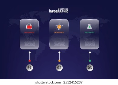Infographics concept,Displaying elements of business data,Infographic format,elements of graph,Process chart,
3-steps concept,design for web banner or presentation,illustration,vector infographics. 