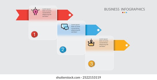 Conceito infográfico,Exibição de elementos de dados de negócios,Formato infográfico,elementos de gráfico,Gráfico de processo,
conceito de 3 etapas,design para banner ou apresentação na Web,ilustração,infográficos vetoriais.