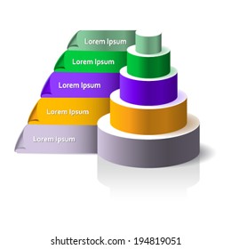 Infographics Cylinder design template 