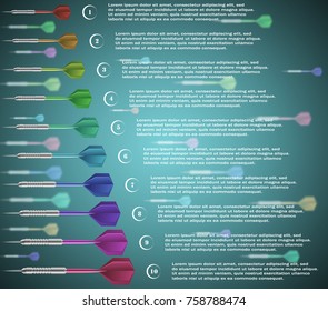 Infographics, darts. Eps 10