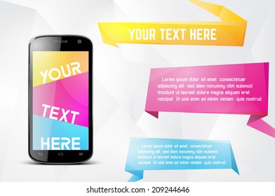 Plantilla de diseño de infografías con smartphone