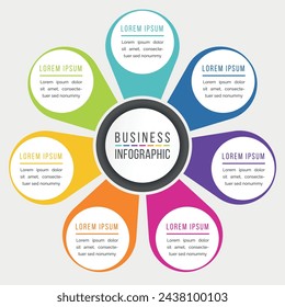 Infographics design 7 options or steps template