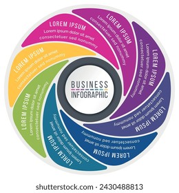 Infographics design 8 options or steps template