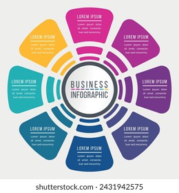 Infographics design 8 options or steps template