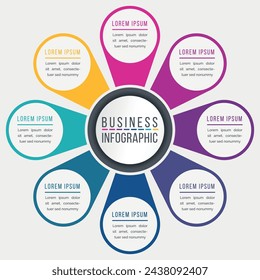 Infographics design 8 options or steps template