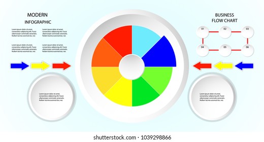  infographics design arrow flow charts vector illustration white and business marketing icons used for workflow layout web template. concept  diagram option step 5