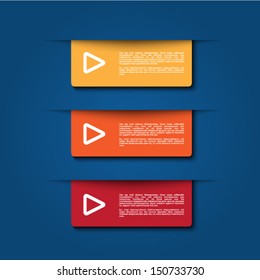 Infographics design with banners template