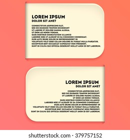 infographics design. blocks for presentation.banner elements. ribbons information set.