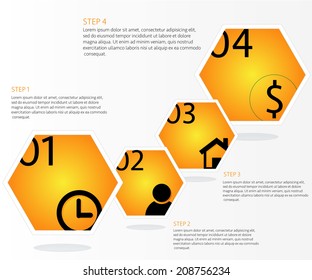 Infographics Design clean number banners template/graphic or website layout. Vector.