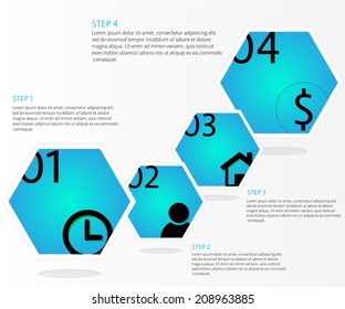 Infographics Design clean number banners template/graphic or website layout. Vector.