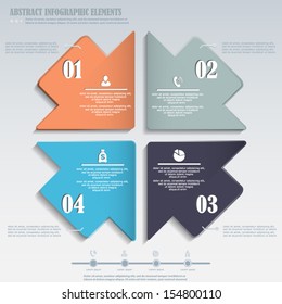 Infographics design element with four arrows