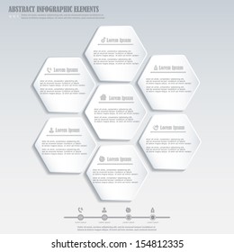 Infographics design element with hexagons