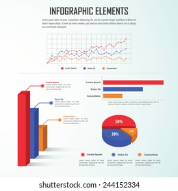 Infographics design elements business charts and graphs, VECTOR, EPS10