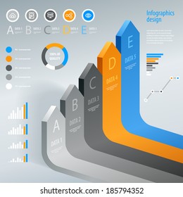 Infographics design. Modern arrow infographics element. Vector illustration eps 10.