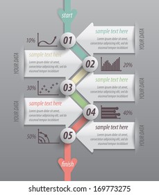infographics design modern presentation / template vector background / timelines / paper style web design elements
