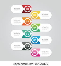 Infographics design options template banner. vector illustration. can be used for business workflow layout, diagram, number options, graphic or web layout