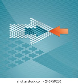 infographics design with organic arrow concept