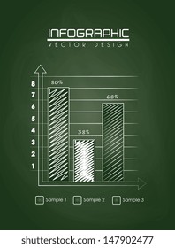 infographics design over blackboard background vector illustration 