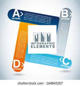 infographics design over  blue background vector illustration 