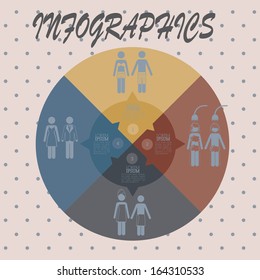infographics design over dotted background vector illustration