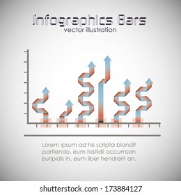 infographics design over gray  background vector illustration 