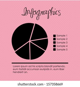 infographics design over pink background vector illustration 