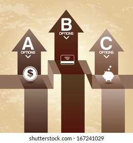 infographics design over  vintage  background vector illustration 
