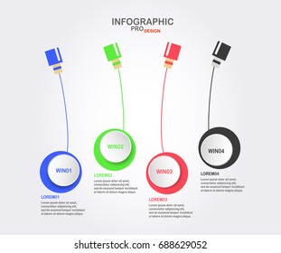 Infographics design for presentation, Template background with text space, Vector Design. 
