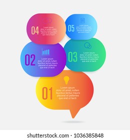 infographics design with speech bubble