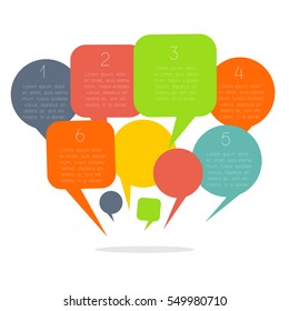 infographics design with speech bubble