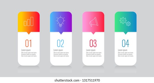 infographics design with speech bubble flat vector