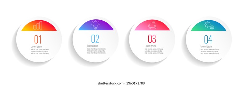 infographics design with speech bubble flat vector